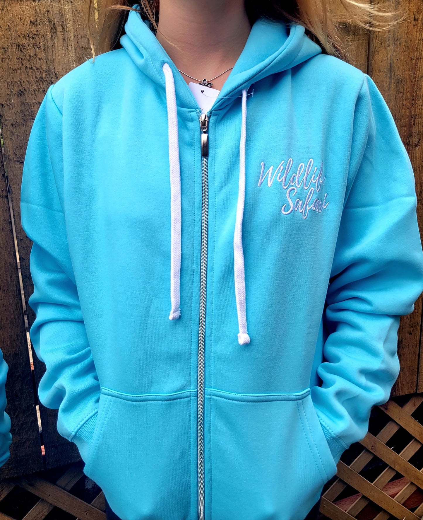 Aqua Zipper Hoodie