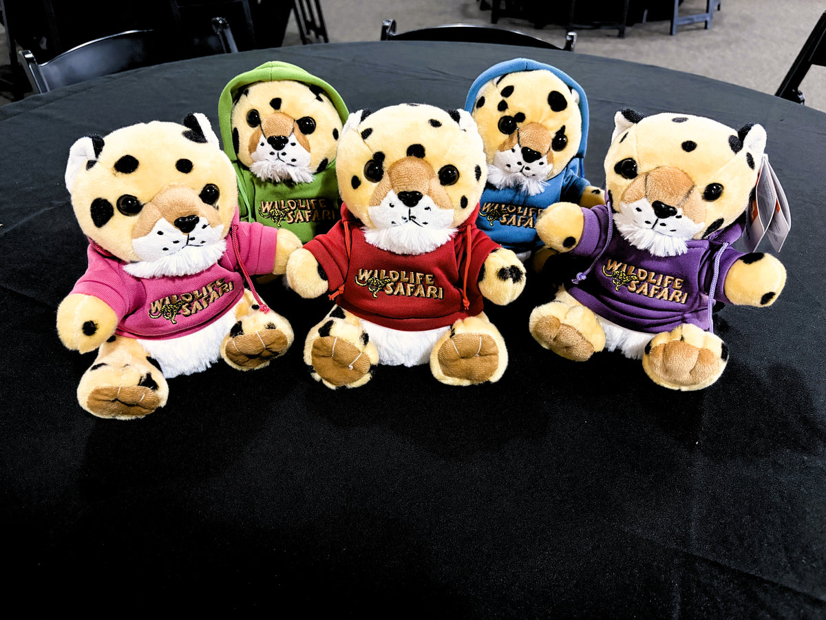 8" Hoodie Cheetah Plush