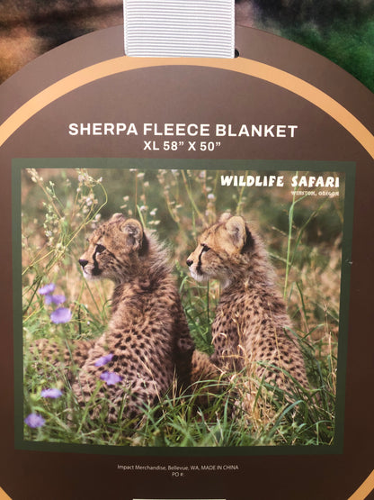 Cheetah Cub Fleece Blanket